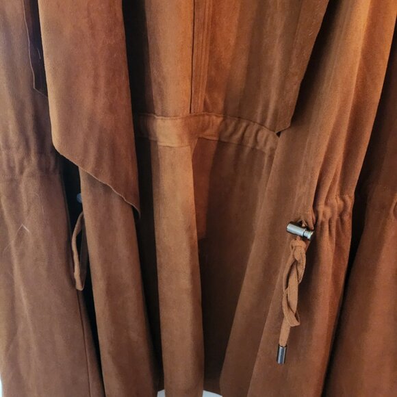 Torrid Faux Suede Drape Open Front Anorak Jacket Plus Size 5 - Picture 6 of 9